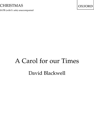 A Carol for our Times — David Blackwell