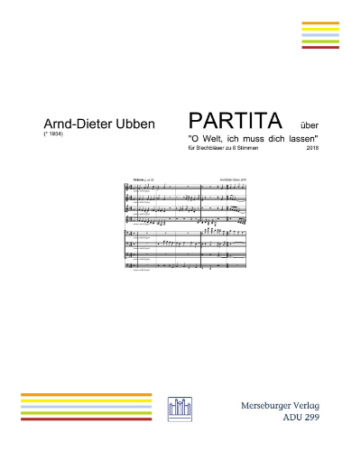 Partita on 'O Welt, ich muss dich lassen' — Arnd-Dieter Ubben