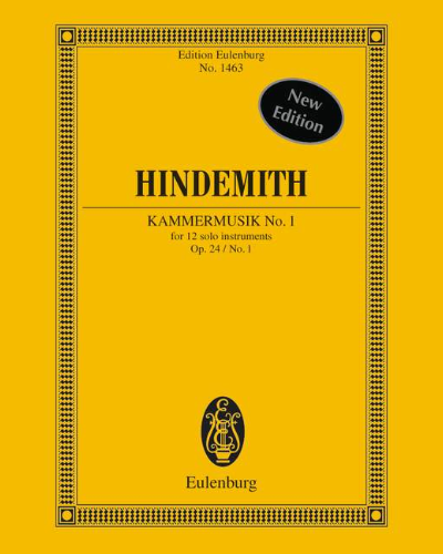 Chamber Music No. 1, op. 24/1 — 欣德米特