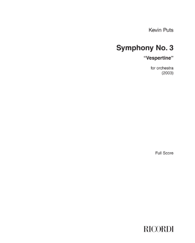 Symphony No. 3 (Vespertine) — Kevin Puts
