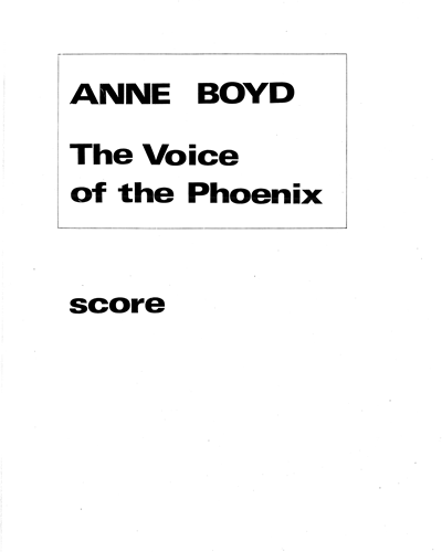 The Voice of the Phoenix — Anne Boyd