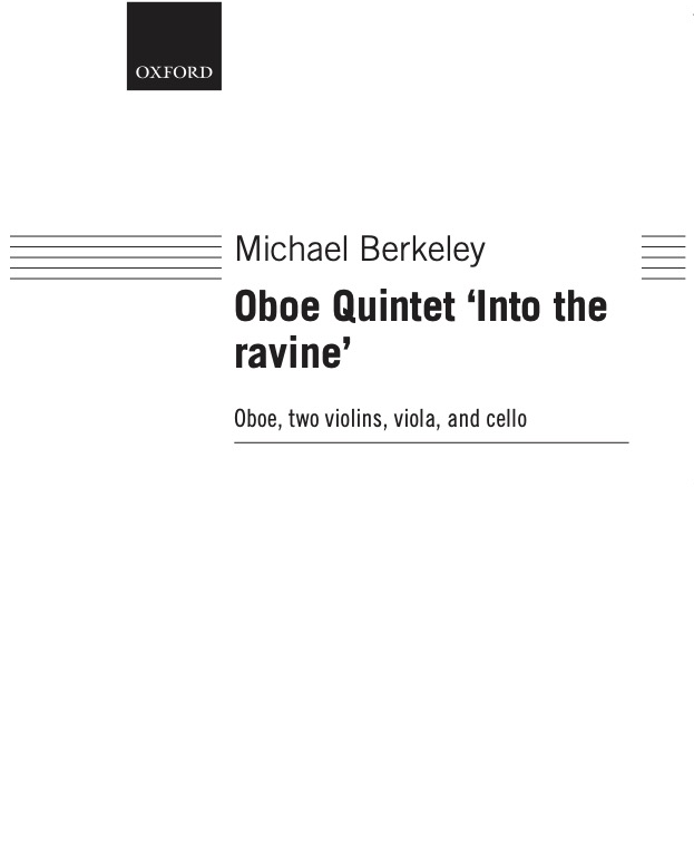 Oboe Quintet 'Into the ravine' — Michael Berkeley