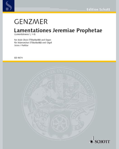 Lamentationes Jeremiae Prophetae, GeWV 64 — Harald Genzmer
