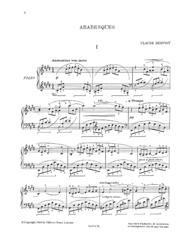 Two Arabesques — Claude Debussy