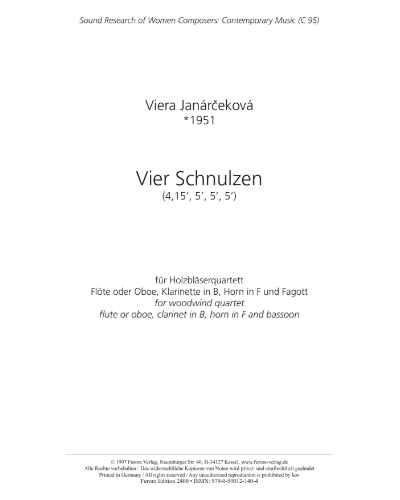 Four Sentimental Pieces — Viera Janárceková