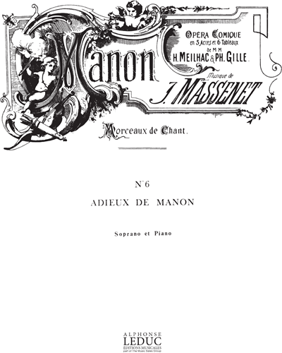 Adieux de Manon No. 6 (De l'Opera "Manon") — 马斯内