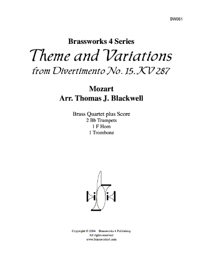 Theme and Variations (from 'Divertimento No. 15, K. 287') — 莫扎特