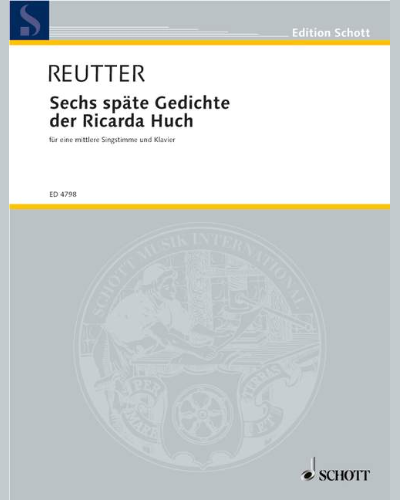Sechs späte Gedichte — Hermann Reutter