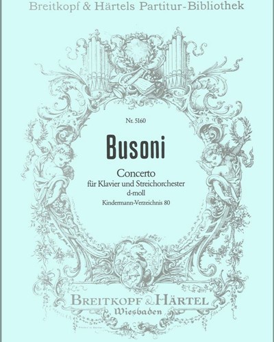 Concerto in D minor, K. 80 — Ferruccio Busoni