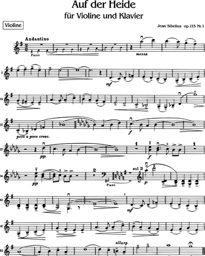 Auf der Heide, op. 115/1 — Jean Sibelius