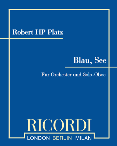 Blau, See — Robert Hugo Philip Platz