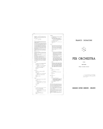 Per orchestra — 弗兰科·多纳托尼