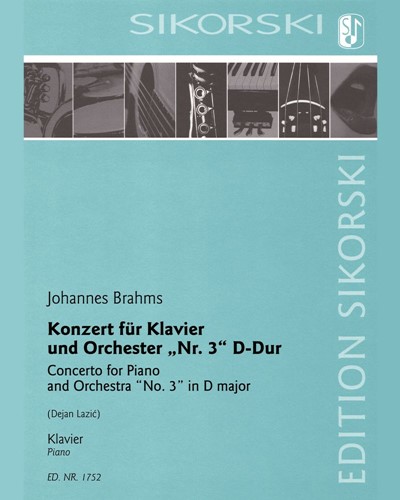 Concerto for Piano and Orchestra 'No. 3' in D major, op. 77 — Johannes Brahms