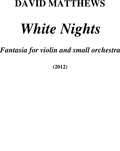 White Nights — David Matthews