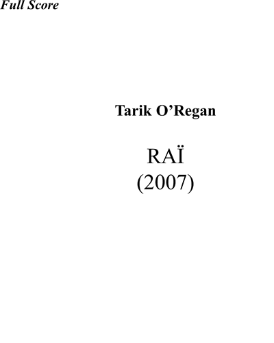 Raï — Tarik O'Regan