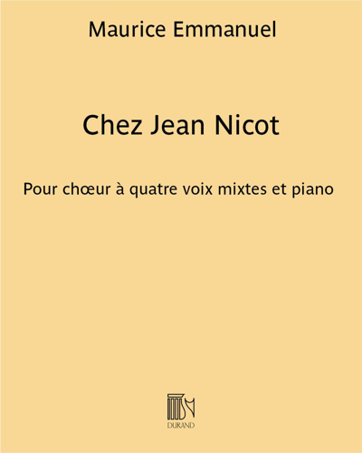 Chez Jean Nicot (Extract No. 1 from 'Chansons bourguignonnes du pays de Beaune') — 莫里斯·埃马努埃尔