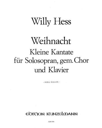 Weihnacht, op. 7 — Willy Hess