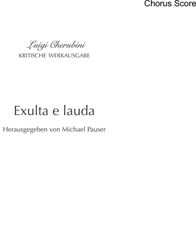 Exulta e lauda — Luigi Cherubini