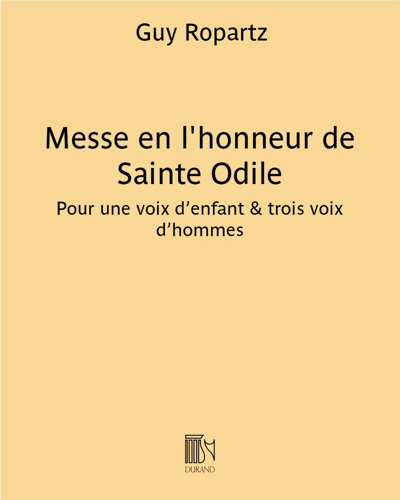 Messe en l'honneur de Sainte Odile — 罗帕茨