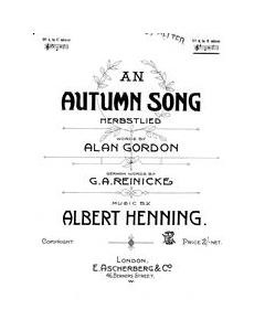 An Autumn Song (Herbstlied) — Albert Henning