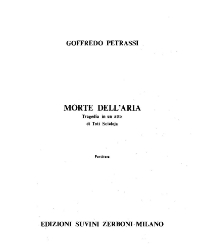 Morte dell'aria — 彼得拉西