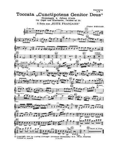 Toccata Cunctipotens Genitor Deus — Günter Berger