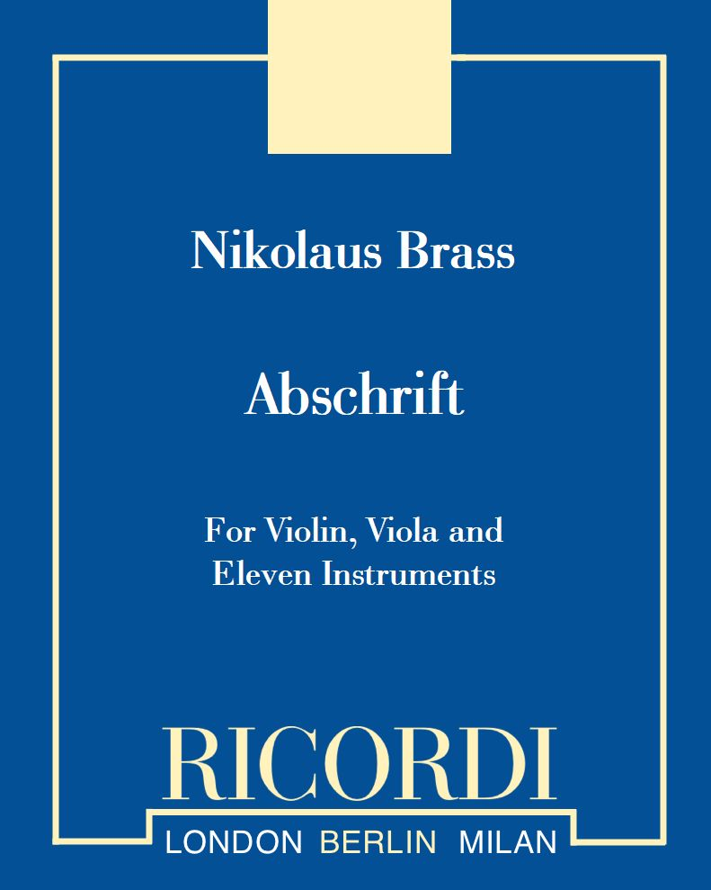Abschrift — Nikolaus Brass