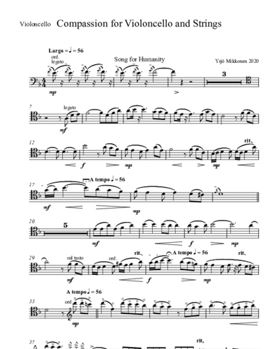 Compassion - for Violoncello and String Orchestra — Yrjö Mikkonen