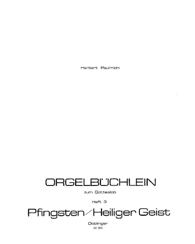 Organ Booklet for God's Praise, Vol. 3 — Herbert Paulmichl
