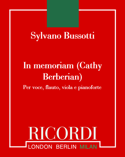 In memoriam (Cathy Berberian) — Sylvano Bussotti