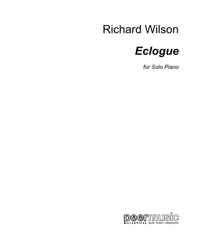 Eclogue — Richard Wilson