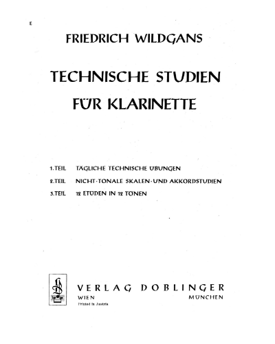 Technical Studies: Scales and Chord Studies — Friedrich Wildgans