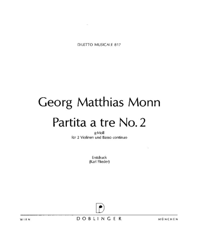 Partita for Trio No. 2 in G minor — Georg Matthias Monn