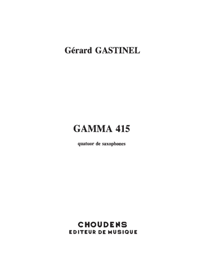 Gamma 415 — Gérard Gastinel