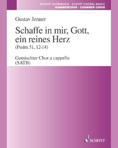 Schaffe in mir, Gott, ein reines Herz — Gustav Jenner