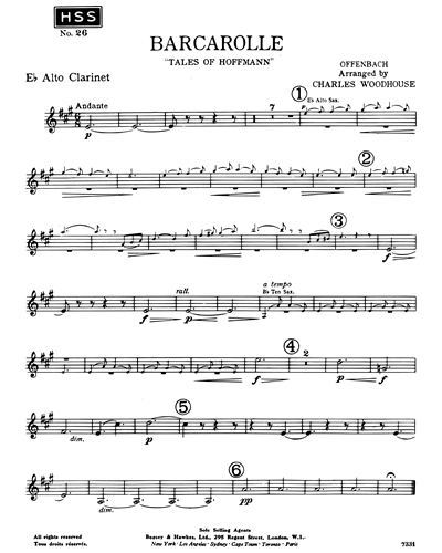 Barcarolle (from 'Tales of Hoffman') — Jacques Offenbach