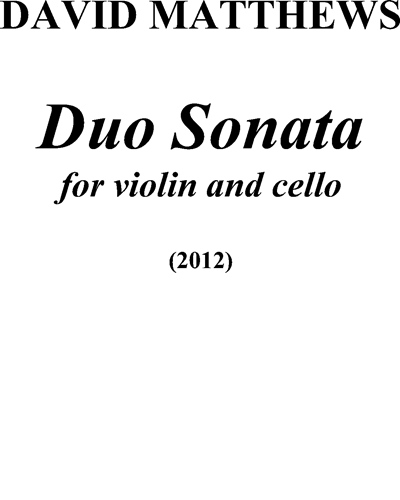 Duo Sonata — David Matthews