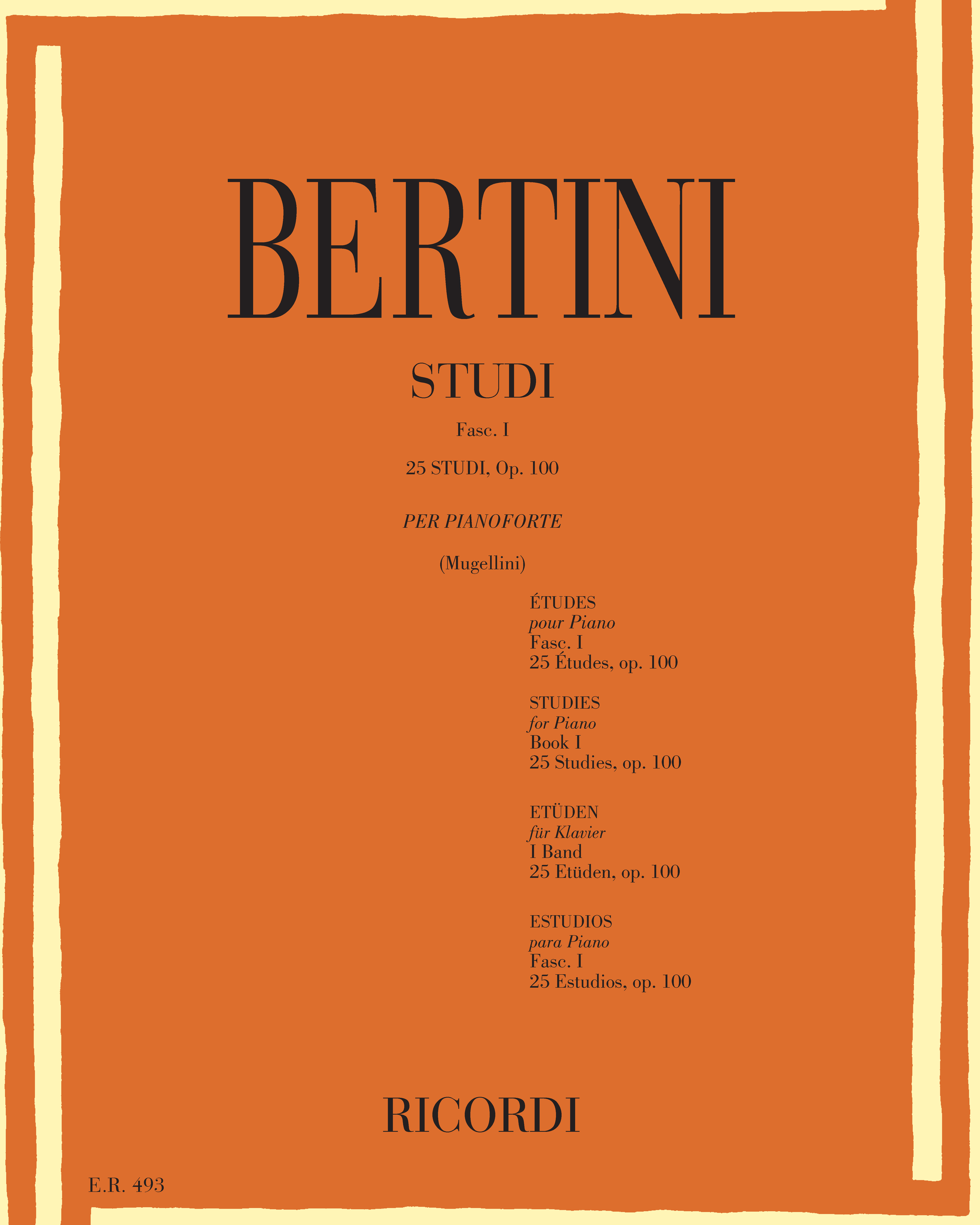 Twenty-five Etudes, op. 100, Book 1 — Enrico Bertini