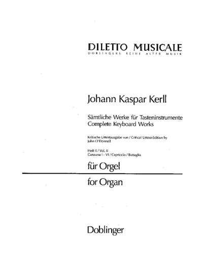 Collected Works for Keyboard Instruments, Vol. 2 — Johann Kaspar Kerll