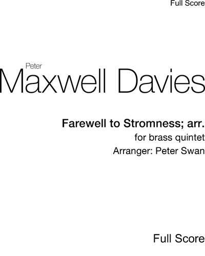 Farewell to Stromness (from 'The Yellow Cake Revue') — 马克斯韦尔·戴维斯