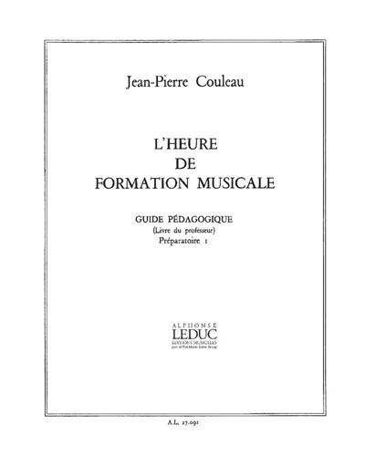 L'heure de formation musicale — Jean-Pierre Couleau