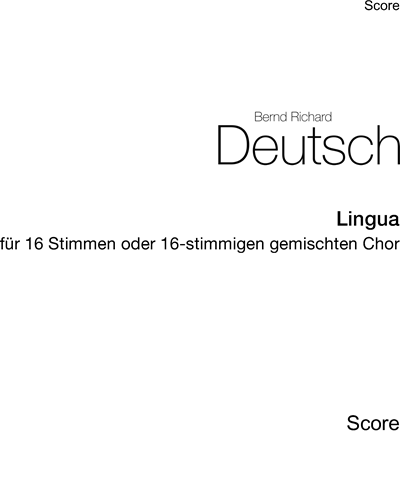 Lingua — Bernd Richard Deutsch