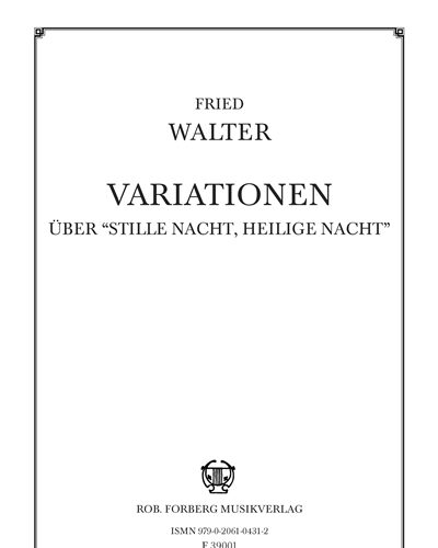 Variations on 'Silent Night, Holy Night' — Fried Walter