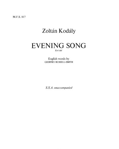 Evening Song — 柯达伊