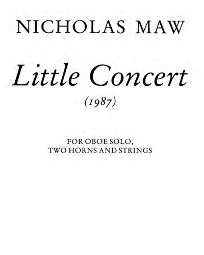 Little Concert — Nicholas Maw