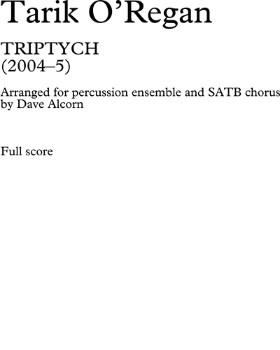 Triptych — Tarik O'Regan