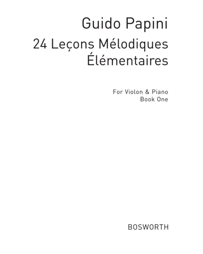 24 Leçons mélodiques élémentaires, Book 1 — Guido Papini