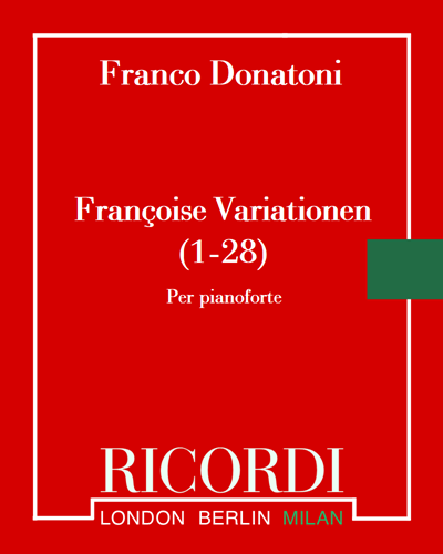 Françoise Variationen (1-28) — 弗兰科·多纳托尼