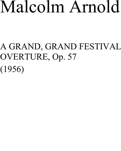 Grand Overture, op. 57 — 马尔科姆·阿诺德