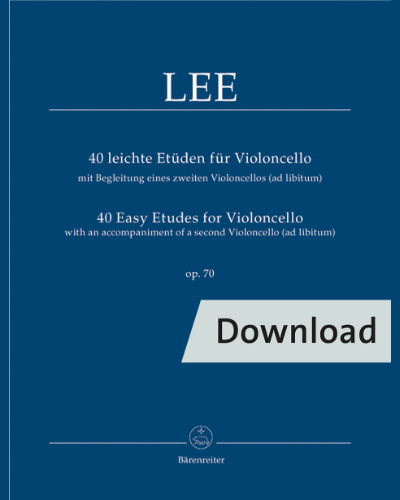40 Easy Etudes for Violoncello with an Accompaniment of a 2nd Violoncello (ad lib.) op. 70 — Sebastian Lee